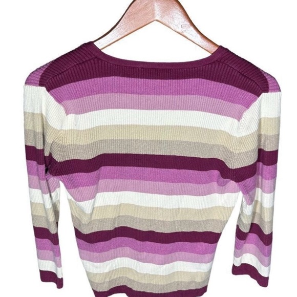 Croft & Barrow Striped Sweater Size L - Picture 2 of 4